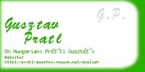 gusztav pratl business card